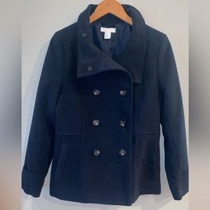 H&M navy blue peacoat